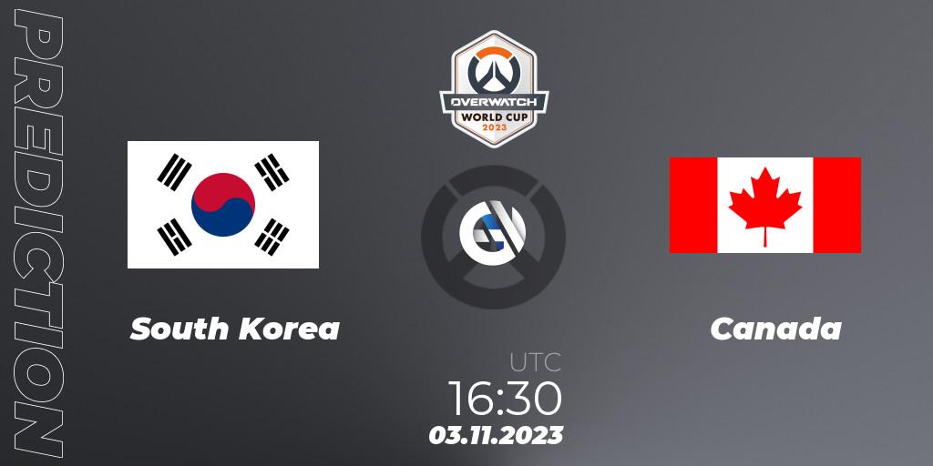 South Korea vs Canada: Match Prediction. 03.11.23, Overwatch, Overwatch World Cup 2023