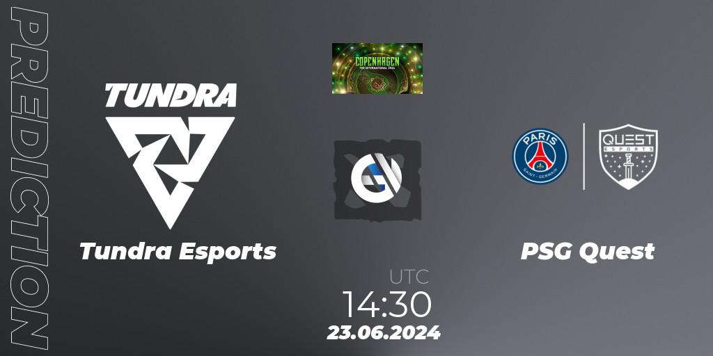 Tundra Esports vs PSG Quest: Match Prediction. 23.06.2024 at 14:40, Dota 2, The International 2024: Western Europe Closed Qualifier