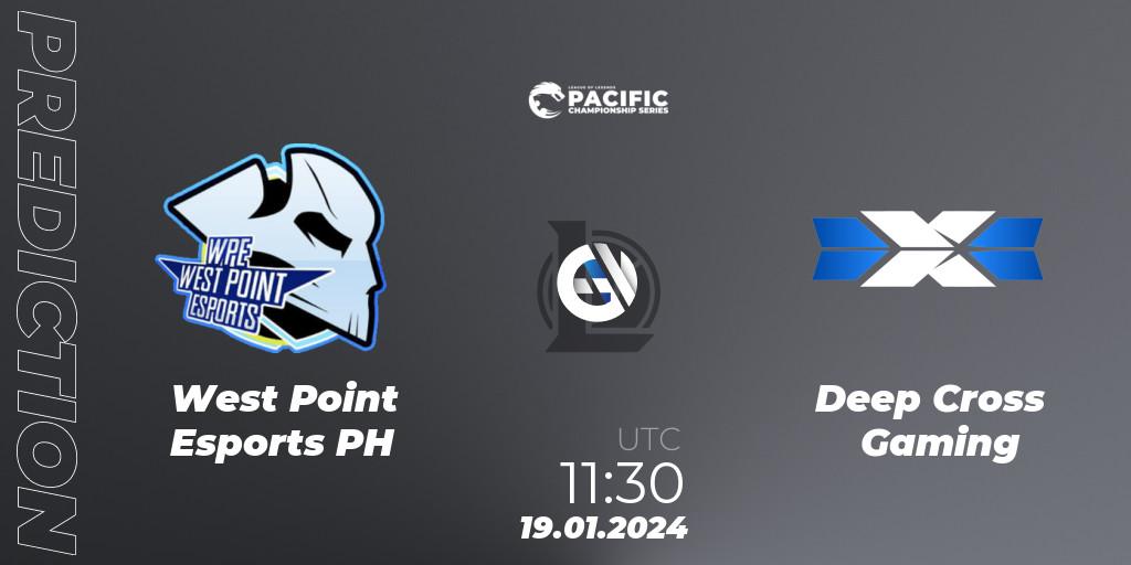 West Point Esports PH vs Deep Cross Gaming: Match Prediction. 19.01.24, LoL, PCS Spring 2024