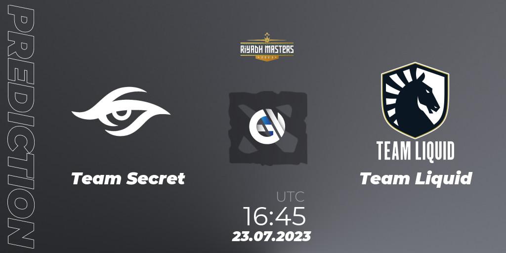 Team Secret vs Team Liquid: Match Prediction. 23.07.23, Dota 2, Riyadh Masters 2023 - Group Stage