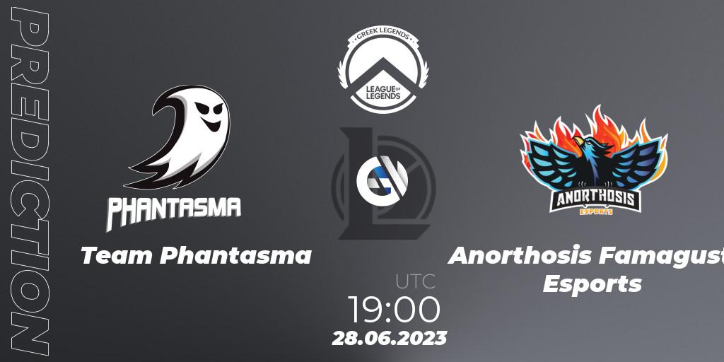 Team Phantasma vs Anorthosis Famagusta Esports: Match Prediction. 28.06.2023 at 19:00, LoL, Greek Legends League Summer 2023