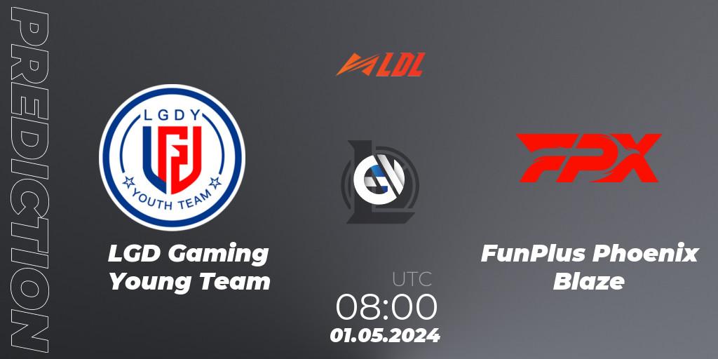 LGD Gaming Young Team vs FunPlus Phoenix Blaze: Match Prediction. 01.05.2024 at 08:00, LoL, LDL 2024 - Stage 2