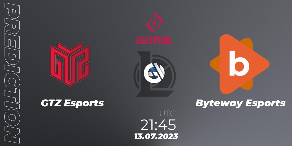 GTZ Esports vs Byteway Esports: Match Prediction. 13.07.2023 at 21:45, LoL, LPLOL Split 2 2023 - Group Stage