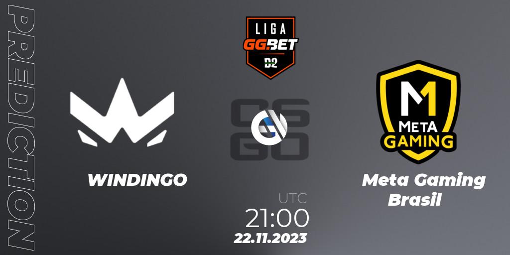 WINDINGO vs Meta Gaming Brasil: Match Prediction. 22.11.2023 at 21:00, Counter-Strike (CS2), Dust2 Brasil Liga Season 2