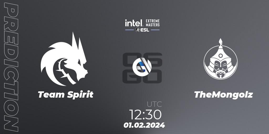 Team Spirit vs TheMongolz: Match Prediction. 01.02.24, CS2 (CS:GO), IEM Katowice 2024 Play-in