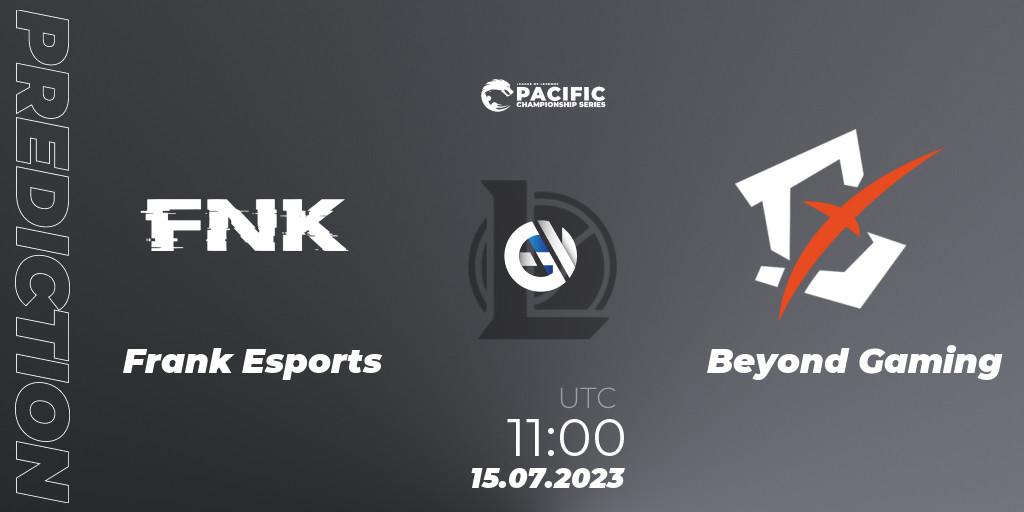 Frank Esports vs Beyond Gaming: Match Prediction. 15.07.23, LoL, PACIFIC Championship series Group Stage