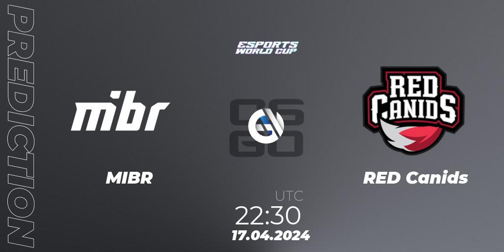 MIBR vs RED Canids: Match Prediction. 17.04.24, CS2 (CS:GO), Esports World Cup 2024: South American Open Qualifier