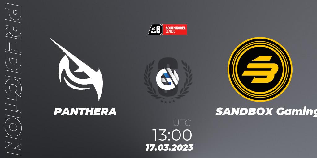 PANTHERA vs SANDBOX Gaming: Match Prediction. 17.03.2023 at 13:00, Rainbow Six, South Korea League 2023 - Stage 1