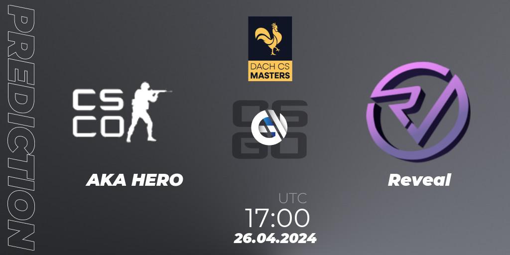 AKA HERO vs Reveal: Match Prediction. 20.05.2024 at 18:00, Counter-Strike (CS2), DACH CS Masters Season 1: Division 2
