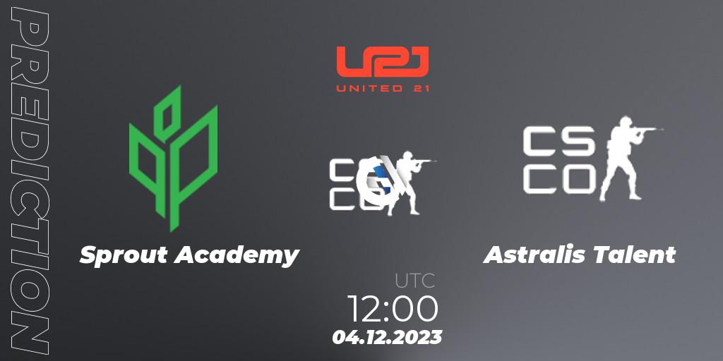 Sprout Academy vs Astralis Talent: Match Prediction. 04.12.2023 at 12:00, Counter-Strike (CS2), United21 Season 9