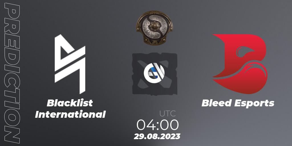 Blacklist International vs Bleed Esports: Match Prediction. 29.08.23, Dota 2, The International 2023 - Southeast Asia Qualifier