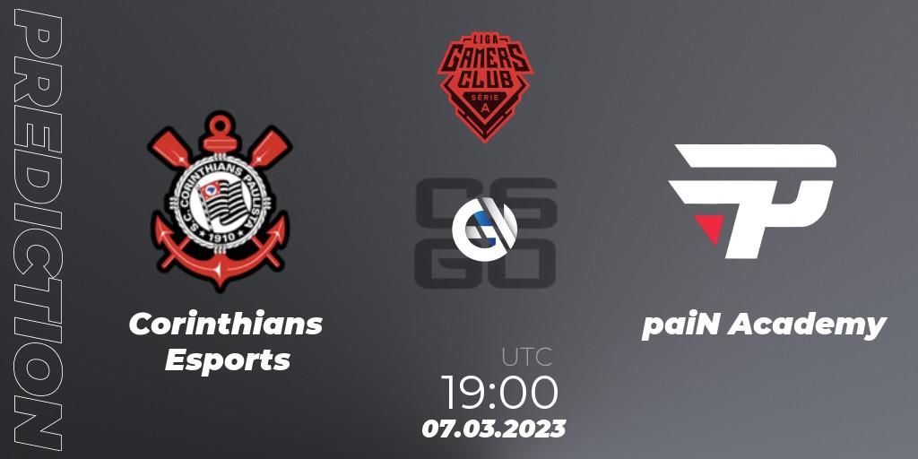 Corinthians Esports vs paiN Academy: Match Prediction. 07.03.2023 at 19:00, Counter-Strike (CS2), Gamers Club Liga Série A: February 2023