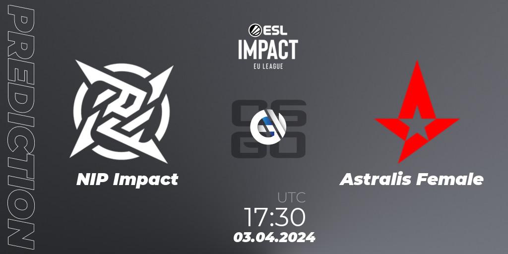 NIP Impact vs Astralis Female: Match Prediction. 03.04.24, CS2 (CS:GO), ESL Impact League Season 5: Europe