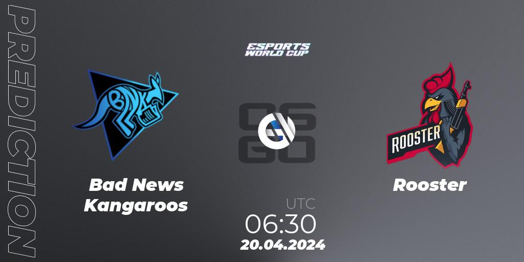 Bad News Kangaroos vs Rooster: Match Prediction. 20.04.24, CS2 (CS:GO), Esports World Cup 2024: Oceanic Closed Qualifier
