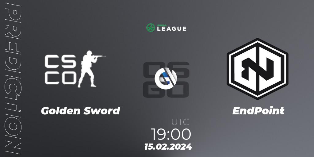 Golden Sword vs EndPoint: Match Prediction. 15.02.2024 at 19:00, Counter-Strike (CS2), ESEA Season 48: Advanced Division - Europe