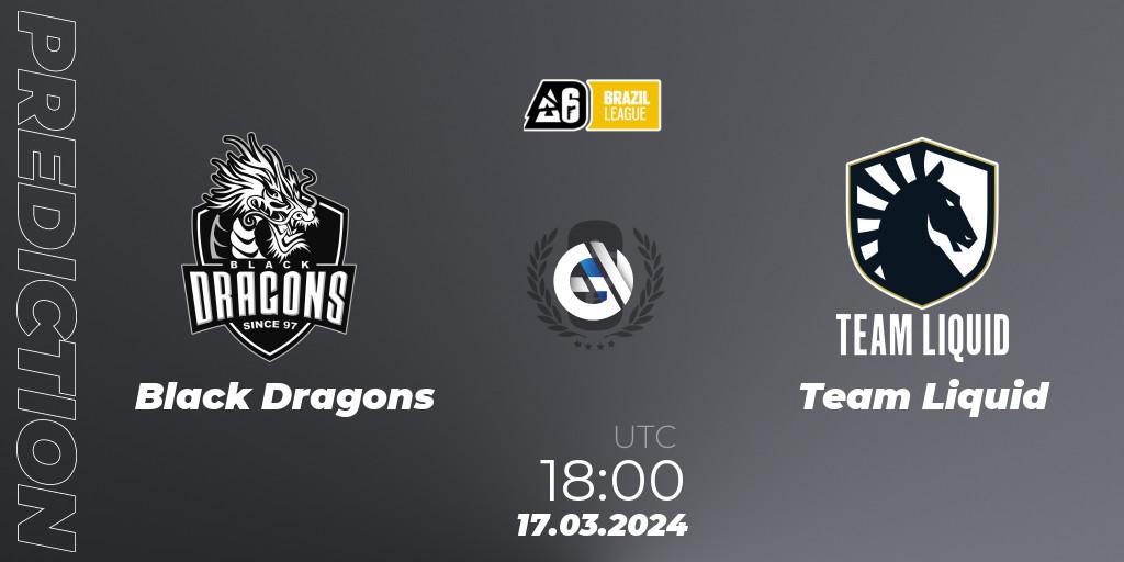 Black Dragons vs Team Liquid: Match Prediction. 17.03.24, Rainbow Six, Brazil League 2024 - Stage 1