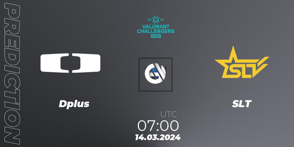 Dplus vs SLT: Match Prediction. 14.03.2024 at 08:00, VALORANT, VALORANT Challengers Korea 2024: Split 1