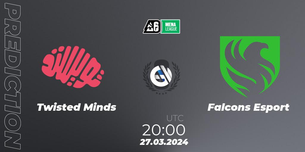 Twisted Minds vs Falcons Esport: Match Prediction. 27.03.2024 at 20:00, Rainbow Six, MENA League 2024 - Stage 1