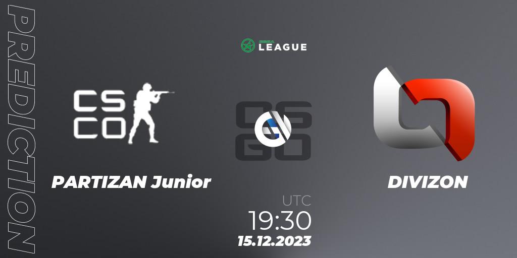 PARTIZAN Junior vs DIVIZON: Match Prediction. 15.12.23, CS2 (CS:GO), ESEA Season 47: Intermediate Division - Europe