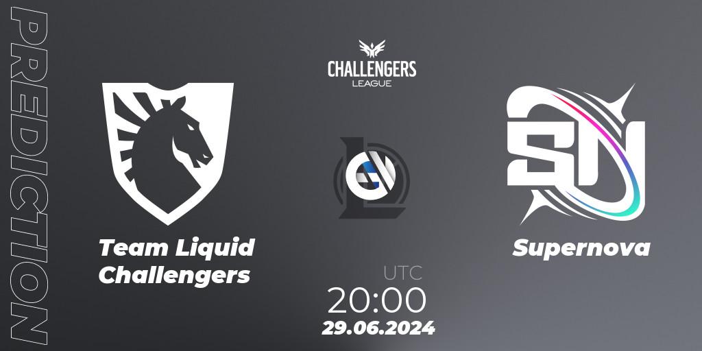 Team Liquid Challengers vs Supernova: Match Prediction. 29.06.2024 at 20:00, LoL, NACL Summer 2024 - Group Stage
