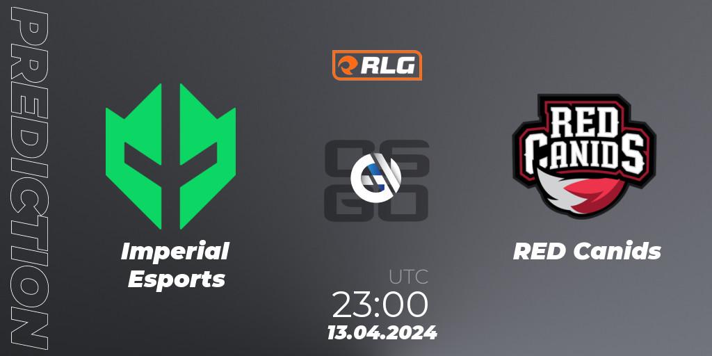 Imperial Esports vs RED Canids: Match Prediction. 13.04.24, CS2 (CS:GO), RES Latin American Series #3