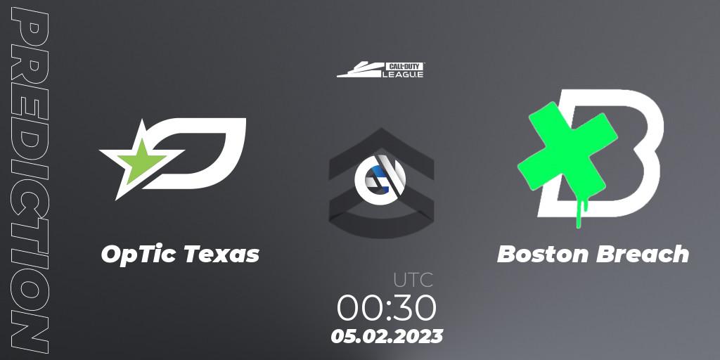 OpTic Texas vs Boston Breach: Match Prediction. 05.02.2023 at 00:30, Call of Duty, Call of Duty League 2023: Stage 2 Major