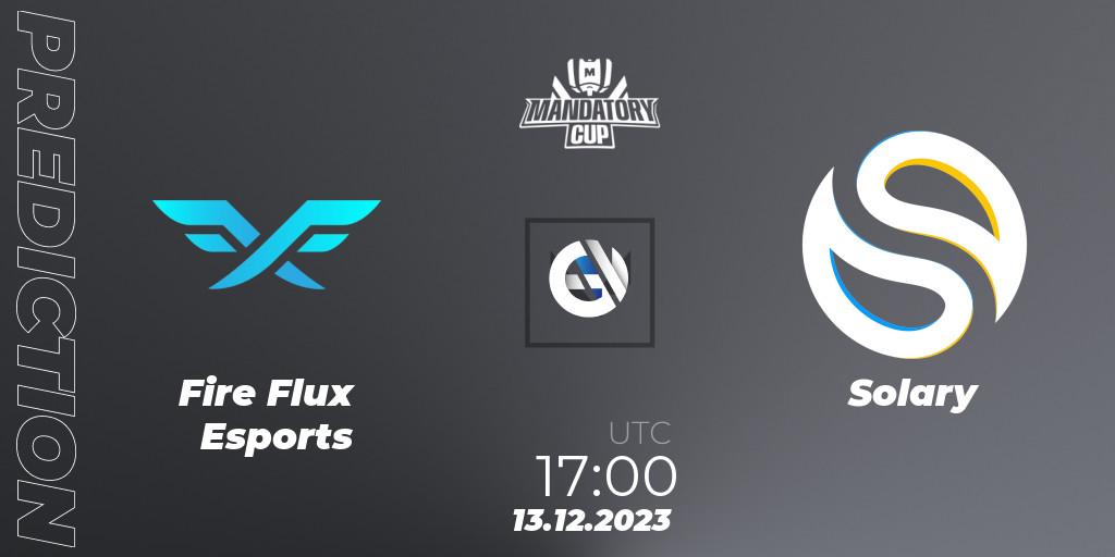 Fire Flux Esports vs Solary: Match Prediction. 13.12.2023 at 17:00, VALORANT, Mandatory Cup #3
