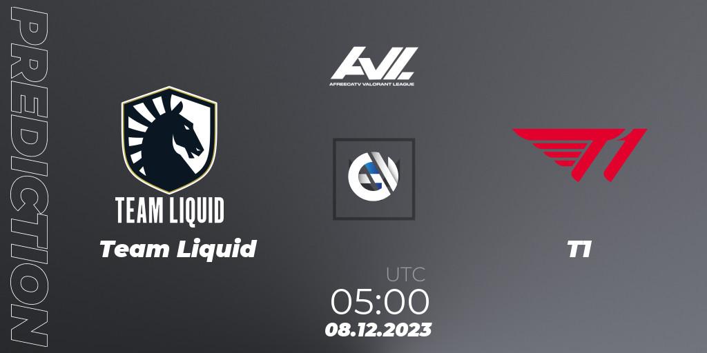 Team Liquid vs T1: Match Prediction. 08.12.23, VALORANT, AfreecaTV VALORANT LEAGUE
