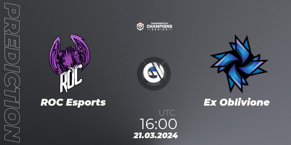 ROC Esports vs Ex Oblivione: Match Prediction. 21.03.2024 at 16:30, Overwatch, Overwatch Champions Series 2024 - EMEA Stage 1 Main Event