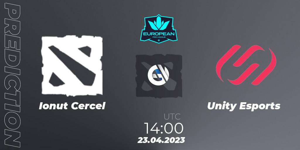Ionut Cercel vs Unity Esports: Match Prediction. 23.04.2023 at 14:02, Dota 2, European Pro League Season 8