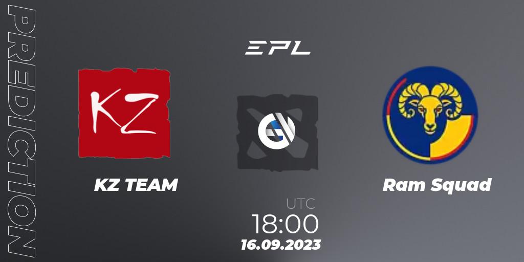 KZ TEAM vs Ram Squad: Match Prediction. 16.09.23, Dota 2, European Pro League Season 12