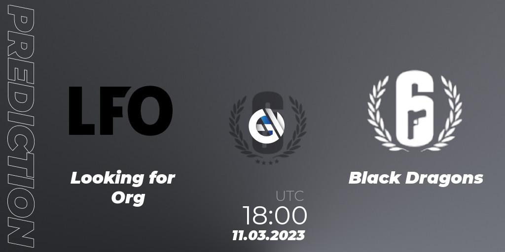 LFO Brazil vs Black Dragons: Match Prediction. 11.03.2023 at 18:00, Rainbow Six, Brazil League 2023 - Stage 1