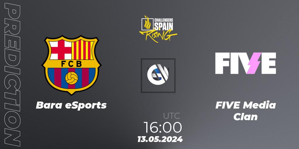 Barça eSports vs FIVE Media Clan: Match Prediction. 13.05.2024 at 16:00, VALORANT, VALORANT Challengers 2024 Spain: Rising Split 2