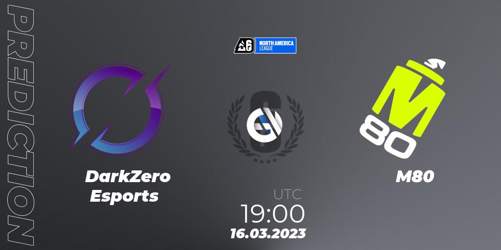DarkZero Esports vs M80: Match Prediction. 15.03.2023 at 22:40, Rainbow Six, North America League 2023 - Stage 1