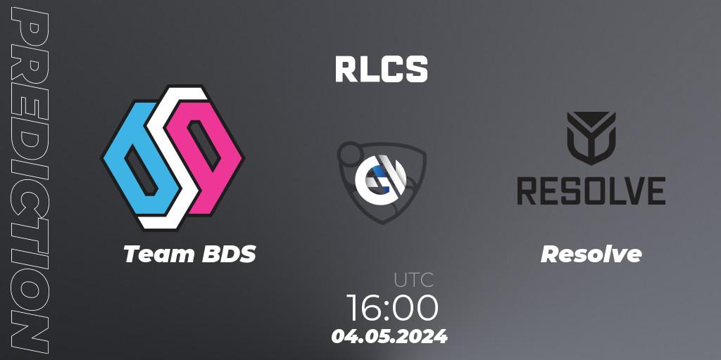 Team BDS vs Resolve: Match Prediction. 04.05.2024 at 16:00, Rocket League, RLCS 2024 - Major 2: EU Open Qualifier 4