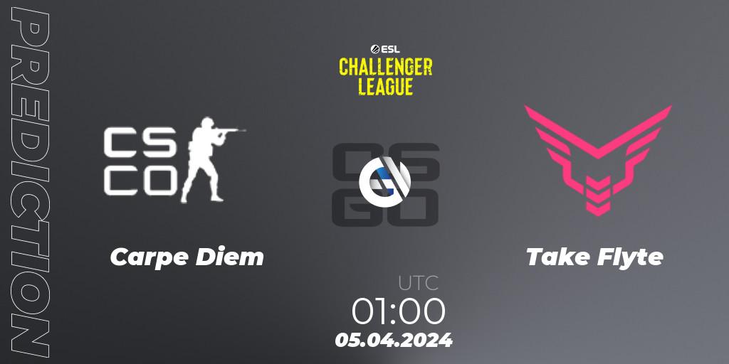 Carpe Diem vs Take Flyte: Match Prediction. 05.04.24, CS2 (CS:GO), ESL Challenger League Season 47: North America