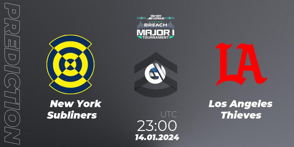 New York Subliners vs Los Angeles Thieves: Match Prediction. 14.01.2024 at 23:00, Call of Duty, Call of Duty League 2024: Stage 1 Major Qualifiers