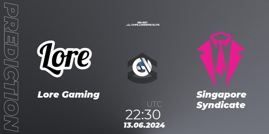 Lore Gaming vs Singapore Syndicate: Match Prediction. 13.06.2024 at 22:30, Call of Duty, Call of Duty Challengers 2024 - Elite 3: NA