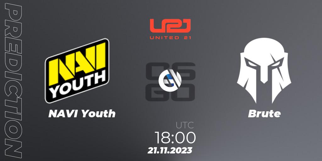 NAVI Youth vs Brute: Match Prediction. 21.11.2023 at 18:00, Counter-Strike (CS2), United21 Season 8: Division 2