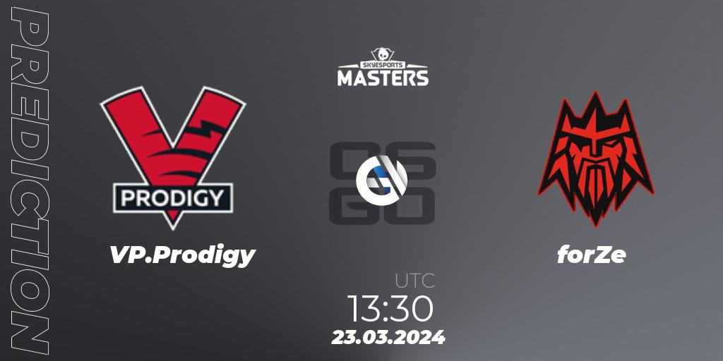 VP.Prodigy vs forZe: Match Prediction. 23.03.2024 at 14:00, Counter-Strike (CS2), Skyesports Masters 2024: European Qualifier