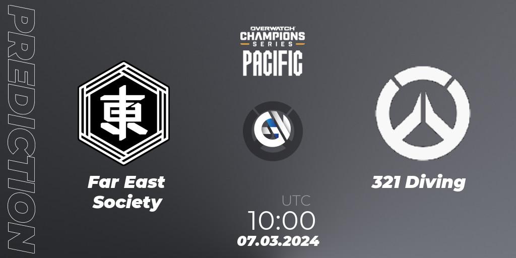 Far East Society vs 321 Diving: Match Prediction. 07.03.24, Overwatch, Overwatch Champions Series 2024 - Stage 1 Pacific