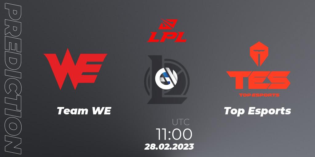 Team WE vs Top Esports: Match Prediction. 28.02.23, LoL, LPL Spring 2023 - Group Stage