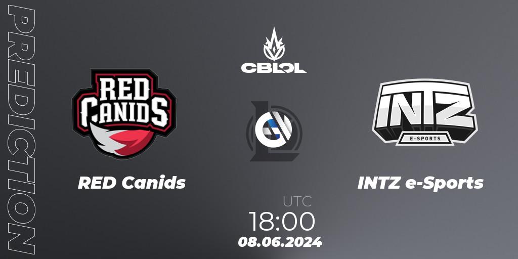 RED Canids vs INTZ e-Sports: Match Prediction. 08.06.2024 at 18:00, LoL, CBLOL Split 2 2024 - Group Stage