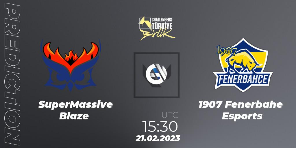 SuperMassive Blaze vs 1907 Fenerbahçe Esports: Match Prediction. 21.02.23, VALORANT, VALORANT Challengers 2023 Turkey: Birlik Split 1