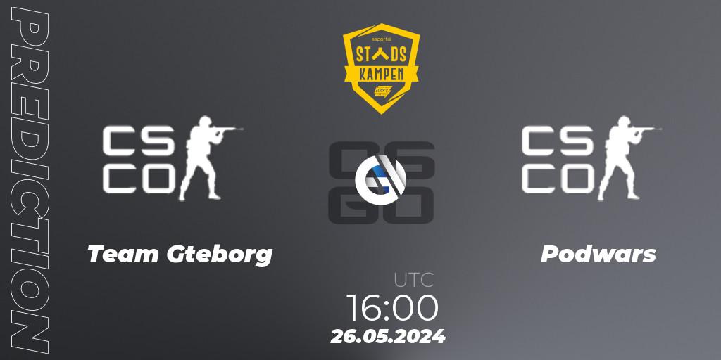 Team Göteborg vs Podwars: Match Prediction. 26.05.2024 at 16:00, Counter-Strike (CS2), LuckyCasino Stadskampen