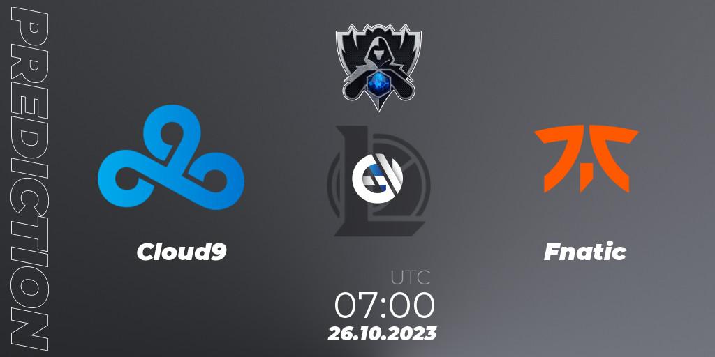 Cloud9 vs Fnatic: Match Prediction. 26.10.23, LoL, Worlds 2023 LoL - Group Stage