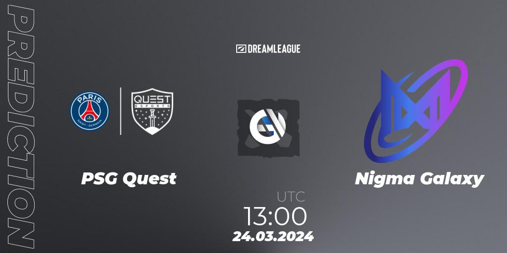 PSG Quest vs Nigma Galaxy: Match Prediction. 24.03.24, Dota 2, DreamLeague Season 23: MENA Closed Qualifier