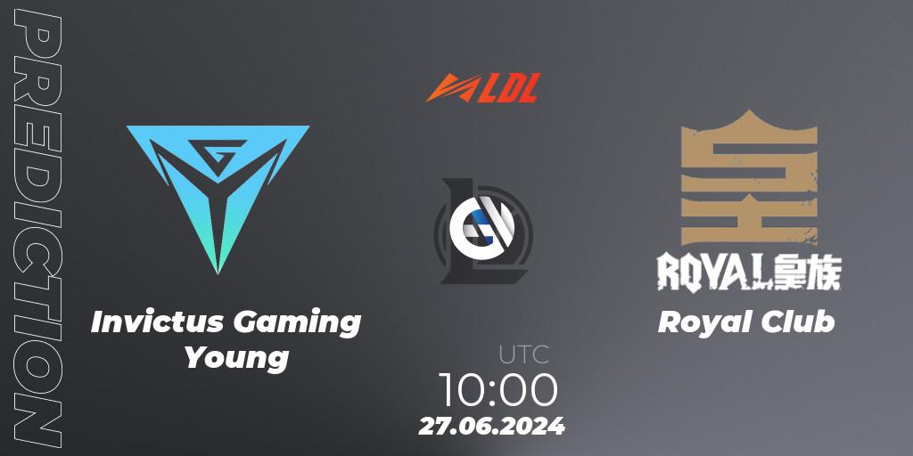 Invictus Gaming Young vs Royal Club: Match Prediction. 27.06.2024 at 10:00, LoL, LDL 2024 - Stage 3