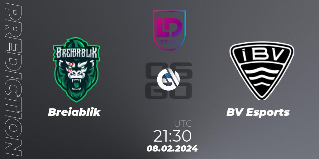 Breiðablik vs ÍBV Esports: Match Prediction. 08.02.24, CS2 (CS:GO), Icelandic Esports League Season 8: Regular Season