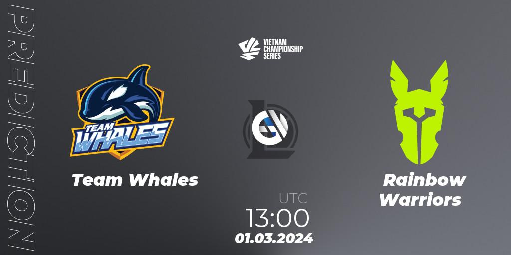 Team Whales vs Rainbow Warriors: Match Prediction. 01.03.24, LoL, VCS Dawn 2024 - Group Stage